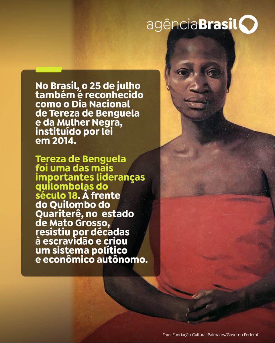 agenciabrasil's tweet image. 25 DE JULHO | Hoje (25) é celebrado o Dia da Mulher Negra Latino-Americana e Caribenha. A data é marcada pela resistência, ancestralidade e força das mulheres negras na luta contra o racismo, o sexismo e todas as formas de discriminação. Confira: trk.ebc.com.br/uFXgT.