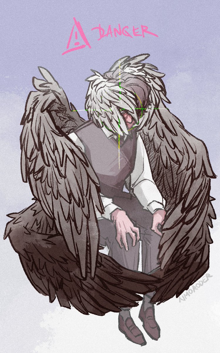 MatvejTheCat's tweet image. the idea of hokma's wings is sprouting them when his mental stability drops significantly; the worse it gets, the more wings appear. three pairs a callback to whitenight
#library_of_ruina