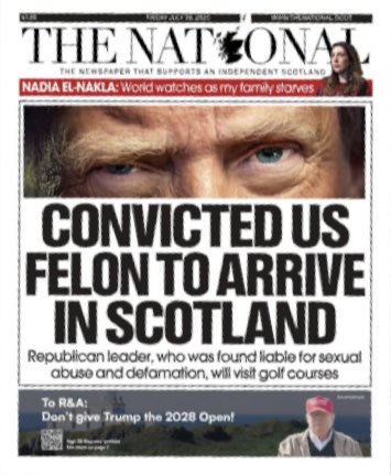 chunterkap's tweet image. US #ConvictedFelon Arrives in #Scotland.