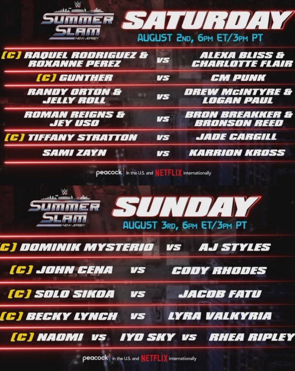 HPCBadGuys's tweet image. Here’s the #SummerSlam card… but the real party’s in the lot 😈🎪
🎮 Games, prizes & giveaways by @SmackTalkShwdwn + @FOCOusa
🔥 2 days of chaos
📍 Aug 2–3 @ MetLife
#NNTT3 is where legends tailgate.