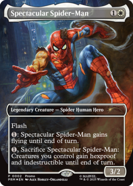 MTGGoldfish's tweet image. Promos to go with the Spider-Man set, of course! More previews at mtgpreviews.com/PRM-MSC
Source: bsky.app/profile/magic.…