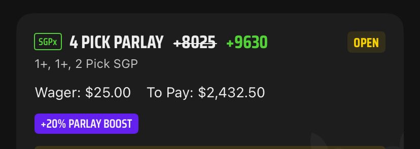 SJP954's tweet image. $25 ➡️ $2,432🤯⏳
Ya Boy JP👊🏾🤑 cooked up🧑🏾🍳 a PHAT #MLB⚾️ PARLAY for the #HOLLA🗣️ FAM‼️ If you wanna see it 👀 just SMASH💥that FREE TRIAL LINK and JOIN US in the FAM✅🏦 HURRY DAFUQ UP😅
🆓 Trial ~ dubclub.win/r/p/pri-4dk9j/ of my TOP PLAYS