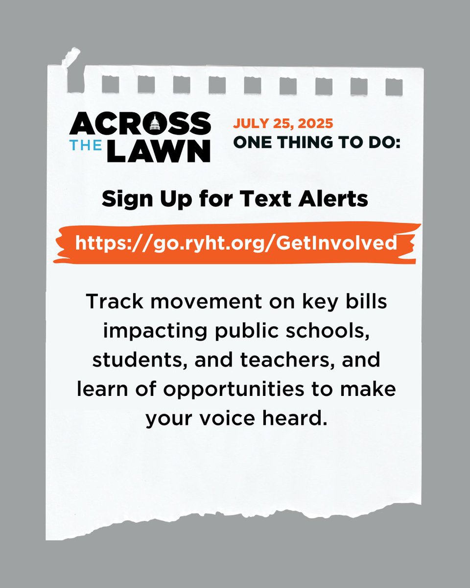 RYHTexas's tweet image. In this week’s Across the Lawn, Special Session gavels in, Lieutenant Governor Patrick outlines priority bills, House Dems call for flood relief, and two school-related bills have been filed (eliminating STAAR and property tax relief).
raiseyourhandtexas.org/texasspecialse…
#HB4 #TxEd #TxLege…