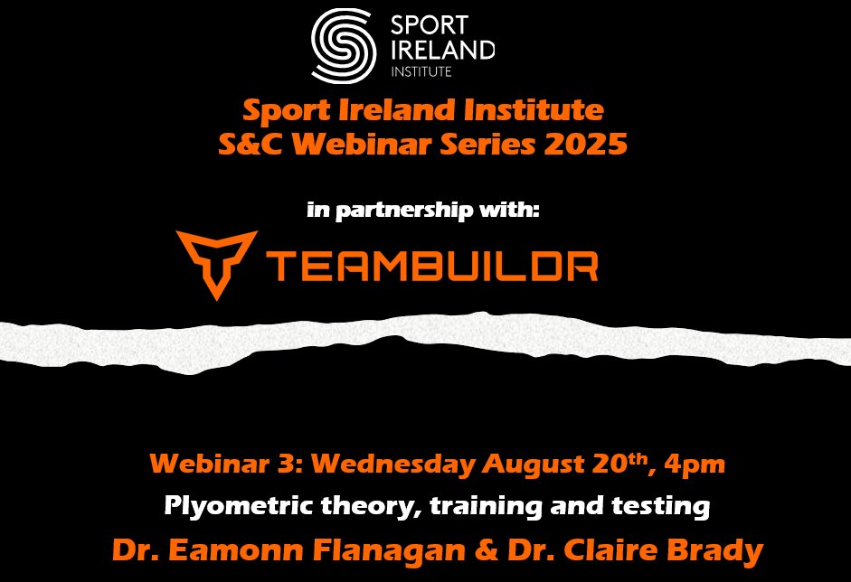 EamonnFlanagan's tweet image. Next Webinar:
Plyometric Theory, Training and Testing
Wednesday, August 20th, 4pm (Dublin, Ireland)