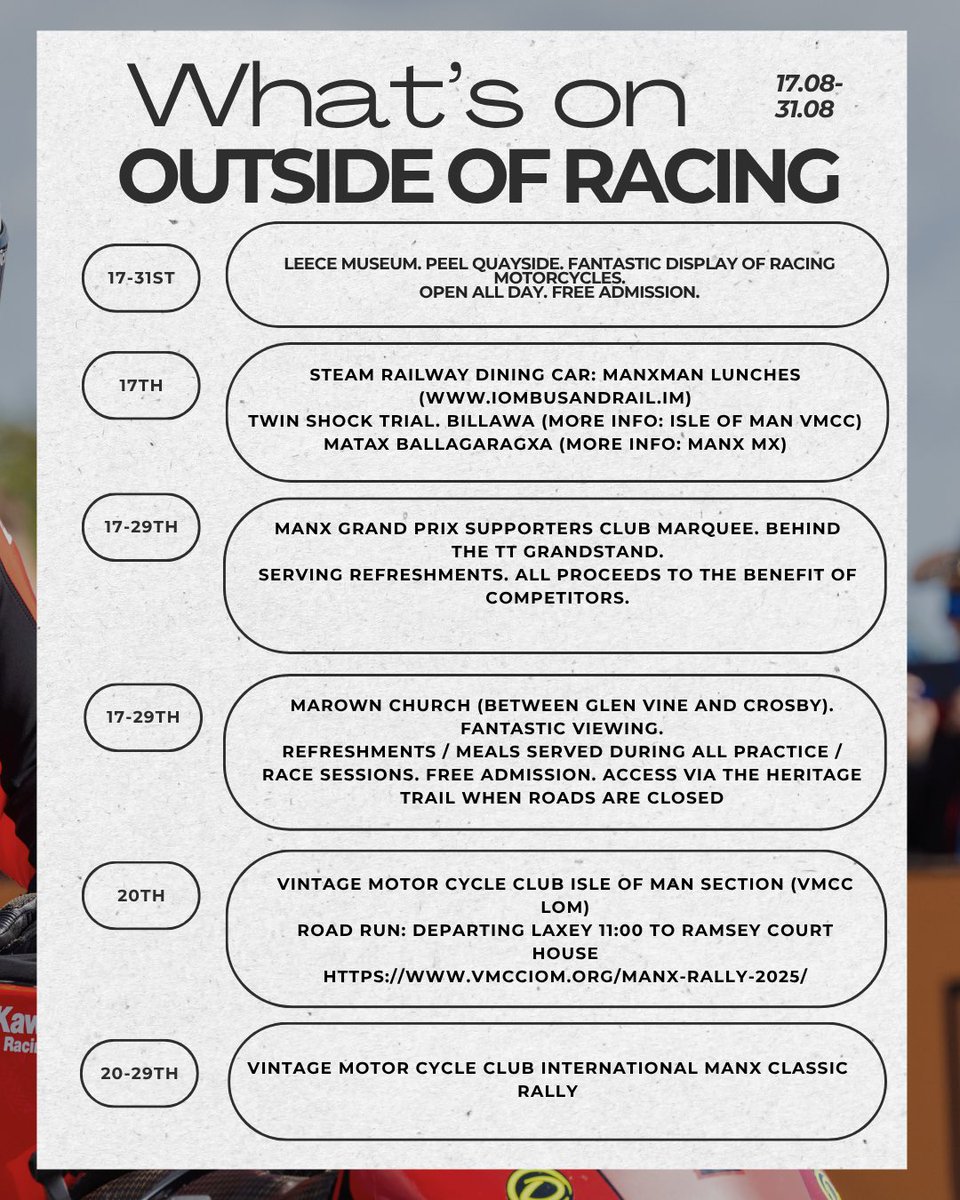ManxGrandPrix's tweet image. Take a look at what’s happening away from the grid 🇮🇲💫