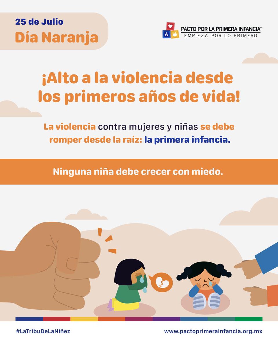 🟠 Hoy, 25 de julio, nos unimos al #DíaNaranja para decir con firmeza: Las niñas en primera infancia merecen crecer con amor, respeto y protección. 

📣 Hagamos de cada hogar un lugar seguro y lleno de afecto.


#DíaNaranja #LaPrimeraInfanciaImporta #CrianzaCariñosaYSensible
