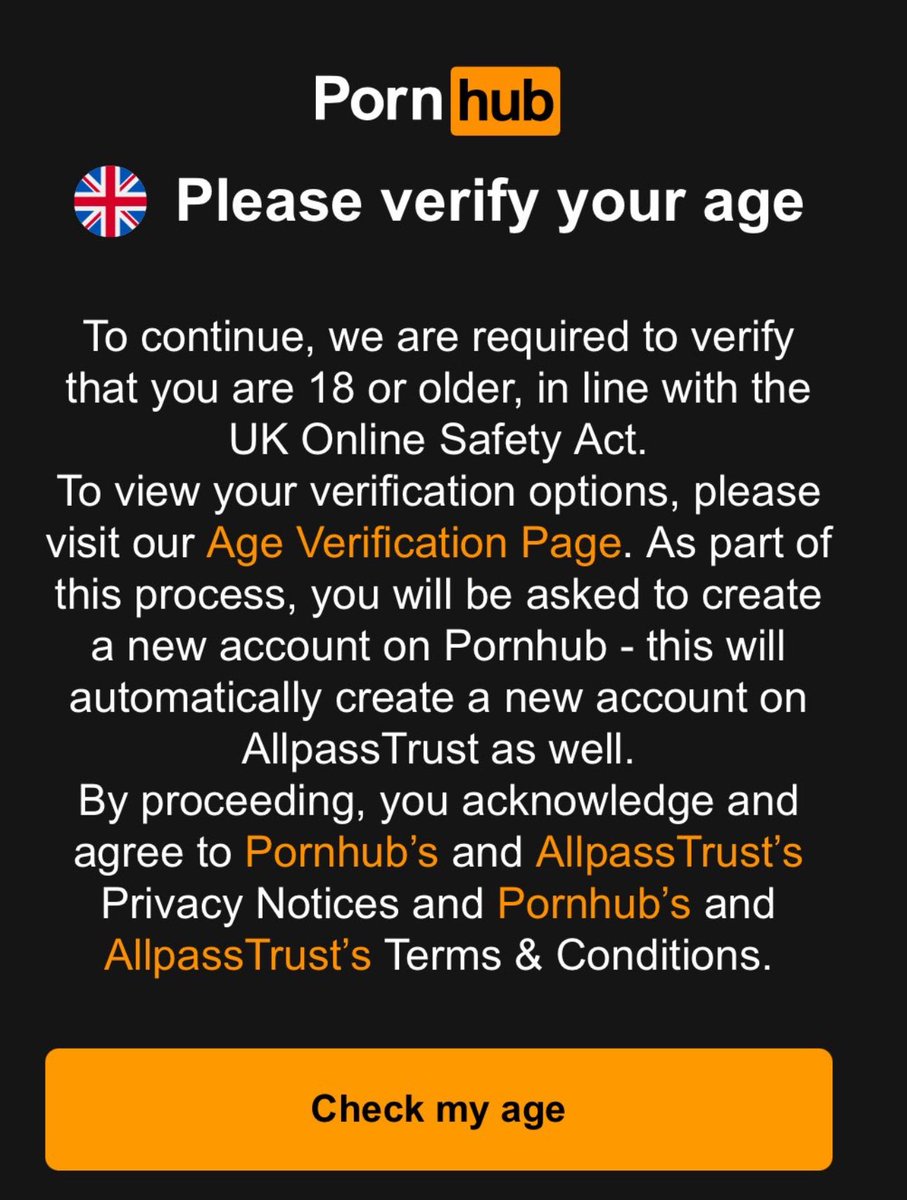 🚨🇬🇧 The UK’s Internet Users now need to use proper Age ID Verification to watch porn. 

So this is how they’ll get Digital ID in.
