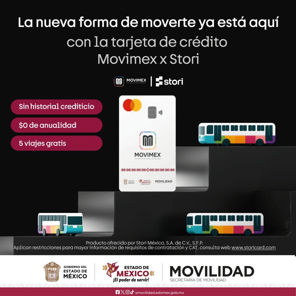 SEMOV_Edomex's tweet image. Con @mi_stori, solicita la tarjeta de crédito Movimex x Stori que te da viajes gratis, no tiene anualidad y no revisa tu historial crediticio. #ElPoderDeServir

Ingresa y solicítala: n9.cl/xr6wc