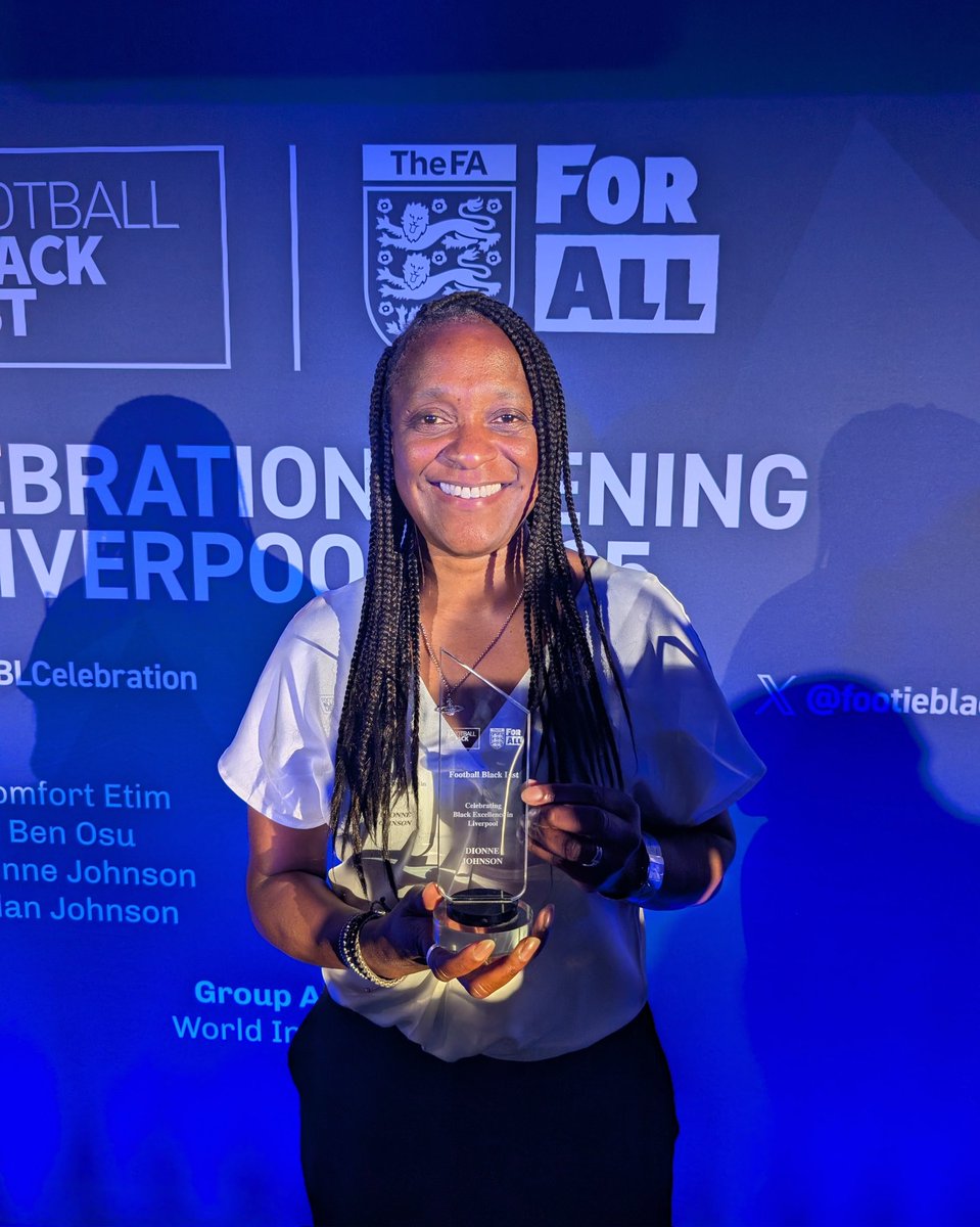 LFCFoundation's tweet image. We're so proud of our ED&I Department Manager, Dionne Johnson, for being honoured on the Football Blacklist β¨
#FBLCelebration @FootieBlackList