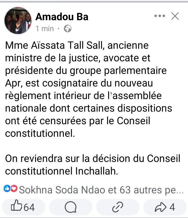 le_VraiPATRIOTE's tweet image. Xana Tay leu Aïssata Tall Sall am xam xam …..😂😂😂🤦🏽

Thiey Amadou Ba jamais mou daanou 😂😂🤦🏽
Laisse ATS tranquille hein