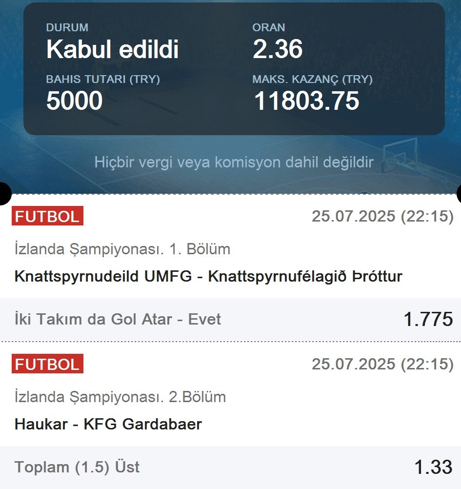 CANLI KOMBİNE🎯

⚡️ Bol şans diliyorum!

💬 DAHA FAZLASI İÇİN; 
📍 t.me/PROFTIPSS_01
📍 t.me/PROFTIPSS10

#spor #bahis #kupon #rolling #canlıbahis #oran