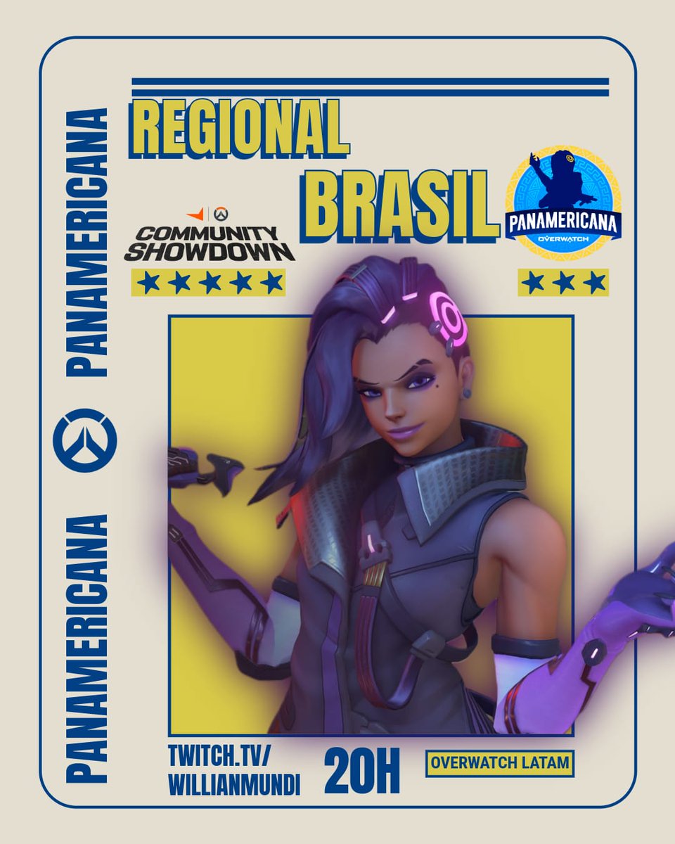 CopaSenju's tweet image. PANAMERICANA DE OVERWATCH (PC)
A América Latina é gigante e quer ir além na Community Showdown!!!
6 vagas em disputa, hoje iniciamos está trajetória com a Regional Brasil.
A partir das 20H BRT em twitch.tv/willianmundi