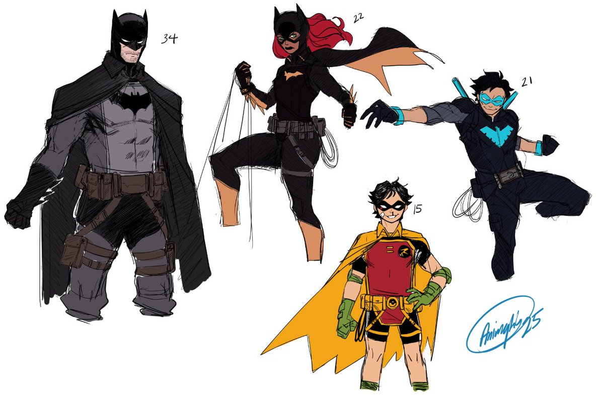 N0TRICE's tweet image. I wanted to revisit my DCtober drawings of my Bat Family. I felt like I didn't do them justice, fixing them up a bit or just completely overhauling them. My favorite one that did was Nightwing. Also, theres Catwoman