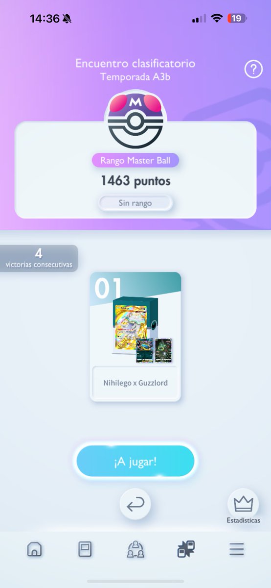 JEnrikeOfficial's tweet image. Por fin en Rango Master Ball #MasterBall #PokemonTCGPocket ❤️‍🔥