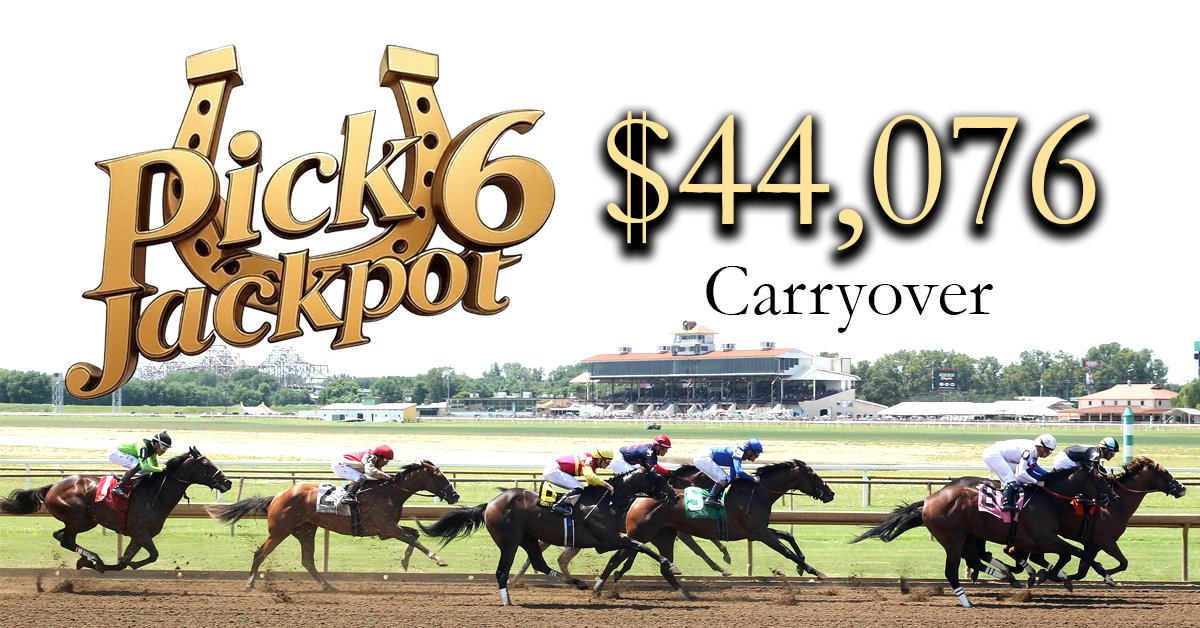 EllisParkRacing's tweet image. Pick 6 Jackpot Carryover for Saturdays Ellis Park Card is $44,076 📣💰