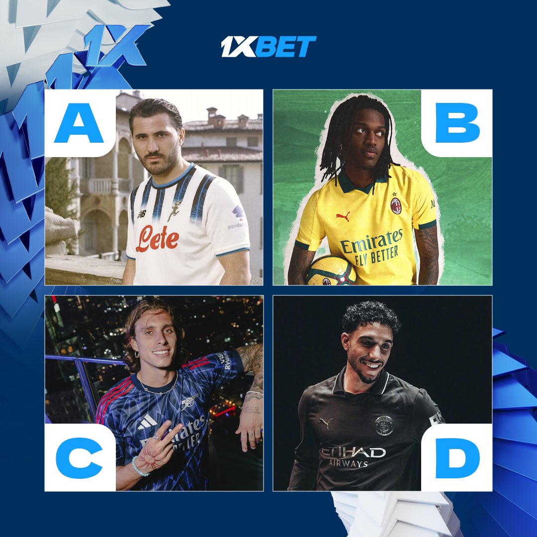1xBet_Eng's tweet image. The best away jersey award goes to… 🥁