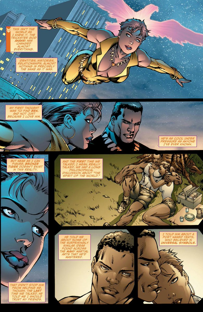 JTWonderdome's tweet image. I still mad that DC take away Vixen and Bronze Tiger from us. They are great together and their chemistry was unmatched. But, instead they made Bronze and Shiva to get together and had a son. I'm so annoyed