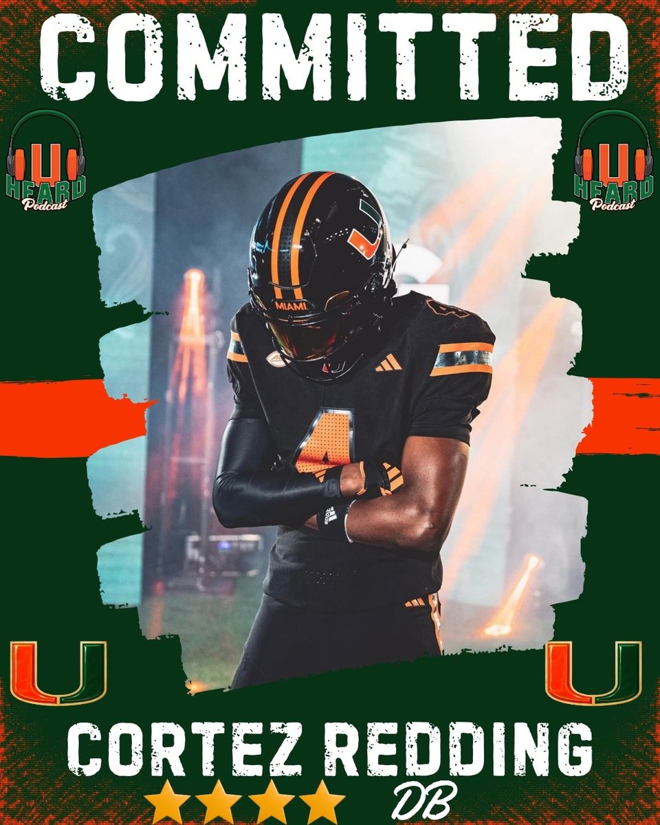 UHeardPod's tweet image. 🚨 ANOTHER ONE 🚨 @CortezRedding commits to the CANES! From Jonesboro, GA ➡️ Coral Gables, FL
#WelcomeHome 🏡