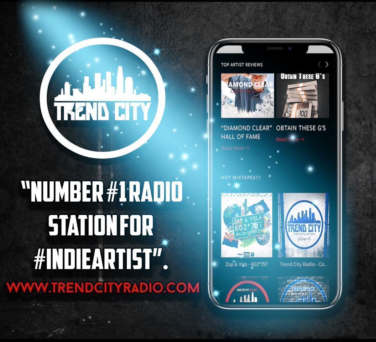 TrendCityShow's tweet image. Don’t let these Free #Spotify Playlist fool you into thinking you’re getting Promoted.
Send your Music 🎶 to Professionals who know what they’re doing.
TrendCityRadio.com