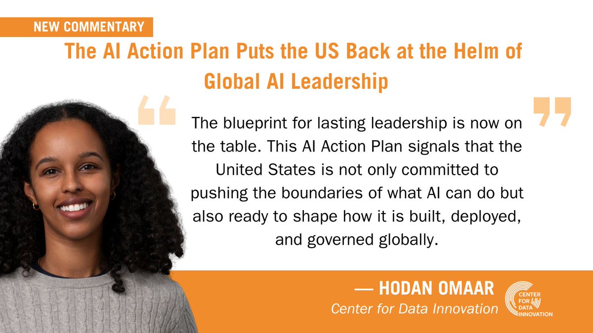 DataInnovation's tweet image. President Trump’s new AI Action Plan confronts regulatory hurdles, accelerates deployment, and empowers workers to lead in the AI age.
@hodanomaar explains👇
vist.ly/3z845