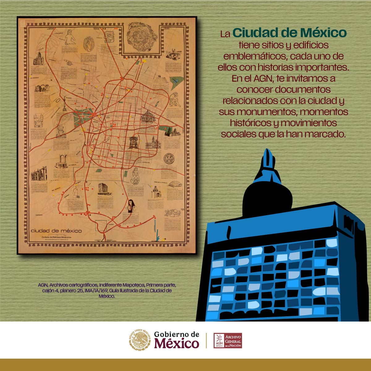 AGNMex's tweet image. &quot;Como parte de la conmemoración de los 700 años de la fundación de Tenochtitlan, después Ciudad de México, te compartimos documentación resguardada en el AGN sobre la capital del país y sus cambios a lo largo de la historia.&quot;