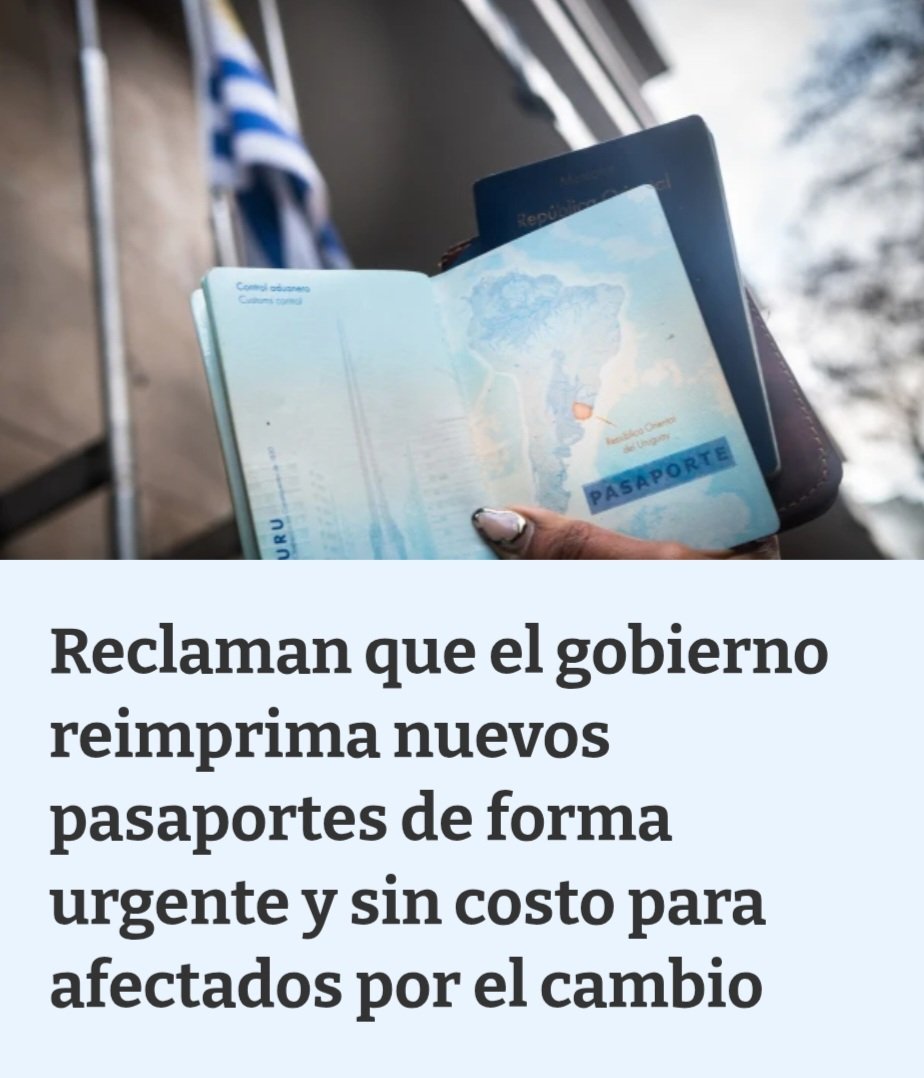 urraburu's tweet image. No se sabe cómo ni porqué Uruguay decidió crear un pasaporte woke que no incluye el lugar de nacimiento, ni garantiza el tránsito internacional.
Tampoco se sabe cuál es el sustento legal de la medida.
Parece que Uruguay es el único país del mundo con pasaportes woke.