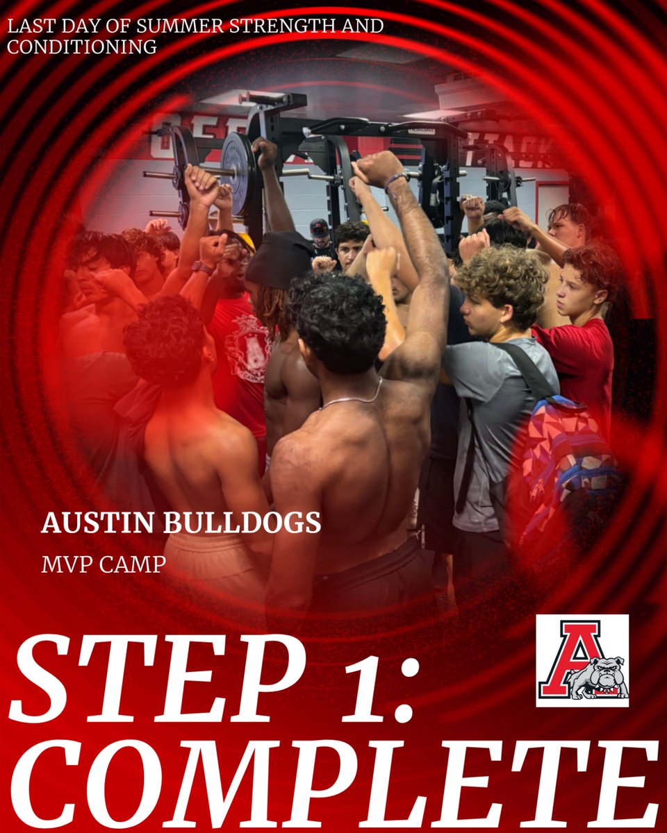June and July WORK = October and November RESULTS! Senior-Led workouts begin Monday at 8:00! Let's get ready for Step 2! #OnTheHunt #FBISDGamechangers