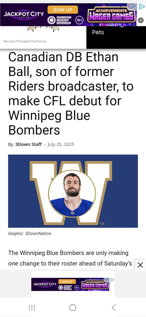 SilverFoxTalks's tweet image. Congratulations to Regina's Ethan Ball, whose dream will come true tomorrow night when he suits up for @Wpg_BlueBombers against @TorontoArgos. I've known this kid since he was 10. Couldn't be more excited for him, or his proud papa @therealballsy. Soak it in. Soak it ALL in. 👊