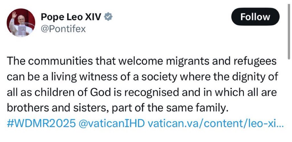 politicalfabian's tweet image. He should start by removing the walls around the Vatican no?….