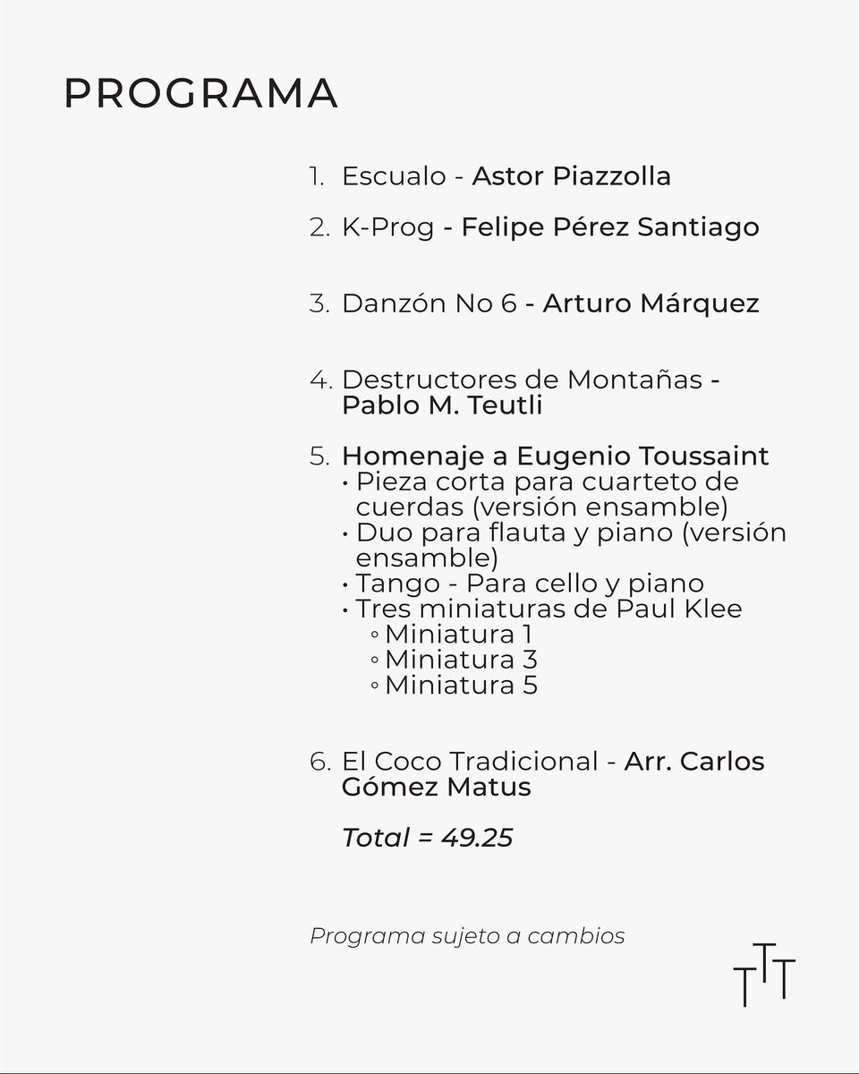 PrismaRU's tweet image. #Melomanía | Alicia Aya nos invita a escuchar al Vórtice Ensamble, dirigido por el compositor Felipe Pérez Santiago, en el que le harán un homenaje al pianista Eugenio Toussaint 🎹🎼
📍 Centro Cultural Tetetlán
📅 Sábado 26 a las 18:30 hrs
#RelatamosAlMundo🌎 #RadioUNAM