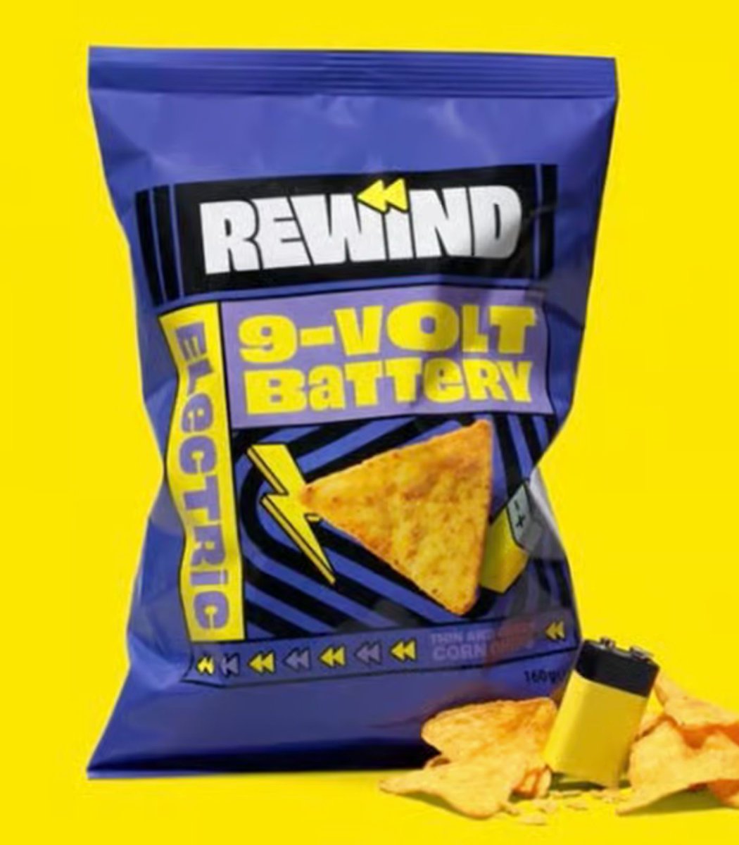 Rewind has released a 9-volt battery chip flavor

The snack company says it's part of its mission to revive retro memories through unexpected flavors