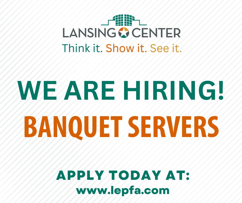 🍽️ WE'RE HIRING: BANQUET SERVERS!
Our banquet rooms are filling up fast with meetings, dances, conferences, and more!

No two days are the same — serve at exciting events, build your resume, and get paid to be part of something special.

Apply today at lepfa.com