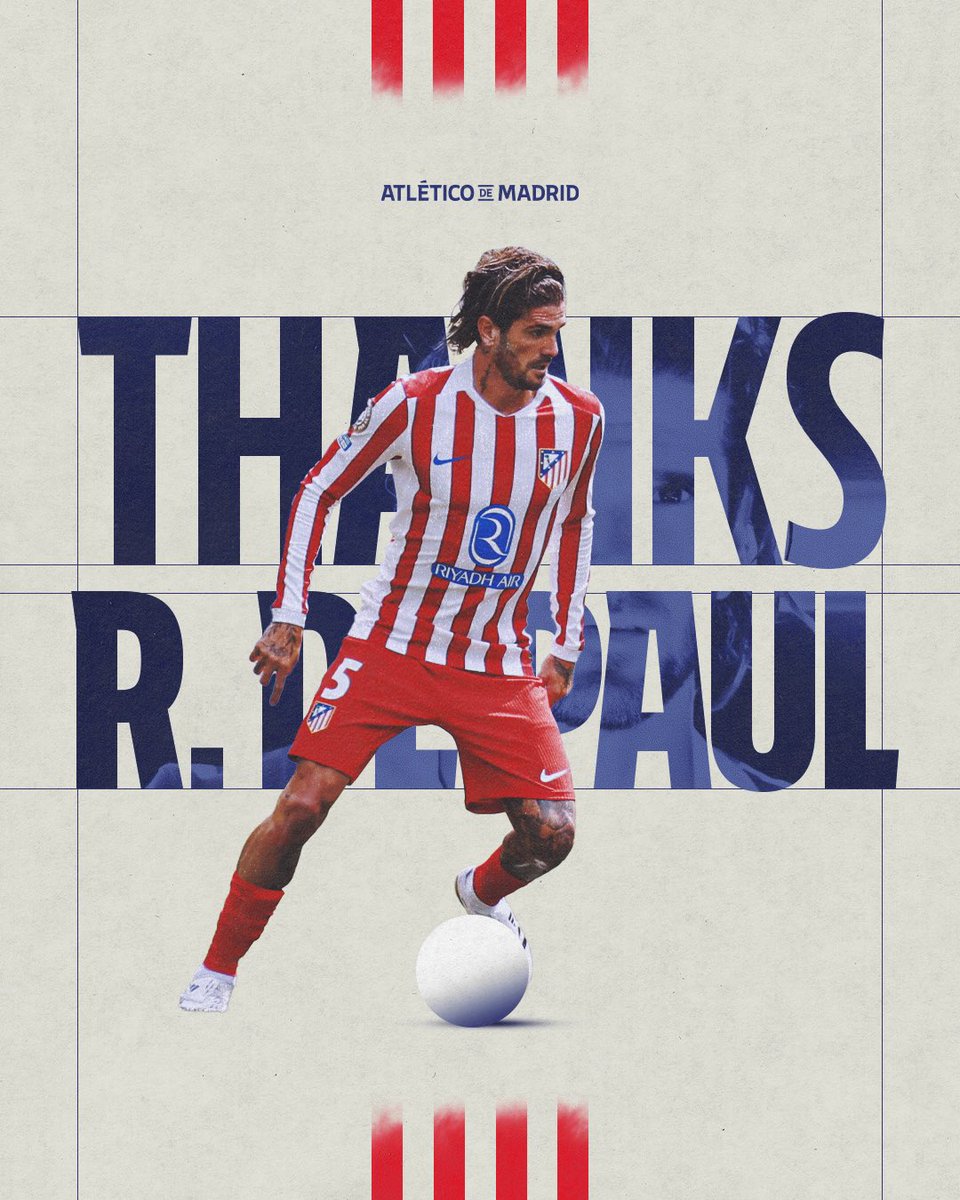 atletienglish's tweet image. Rodrigo De Paul is saying goodbye to Atlético de Madrid and will continue his professional career with @InterMiamiCF.
We wish you the best in this new professional challenge, Rodri!