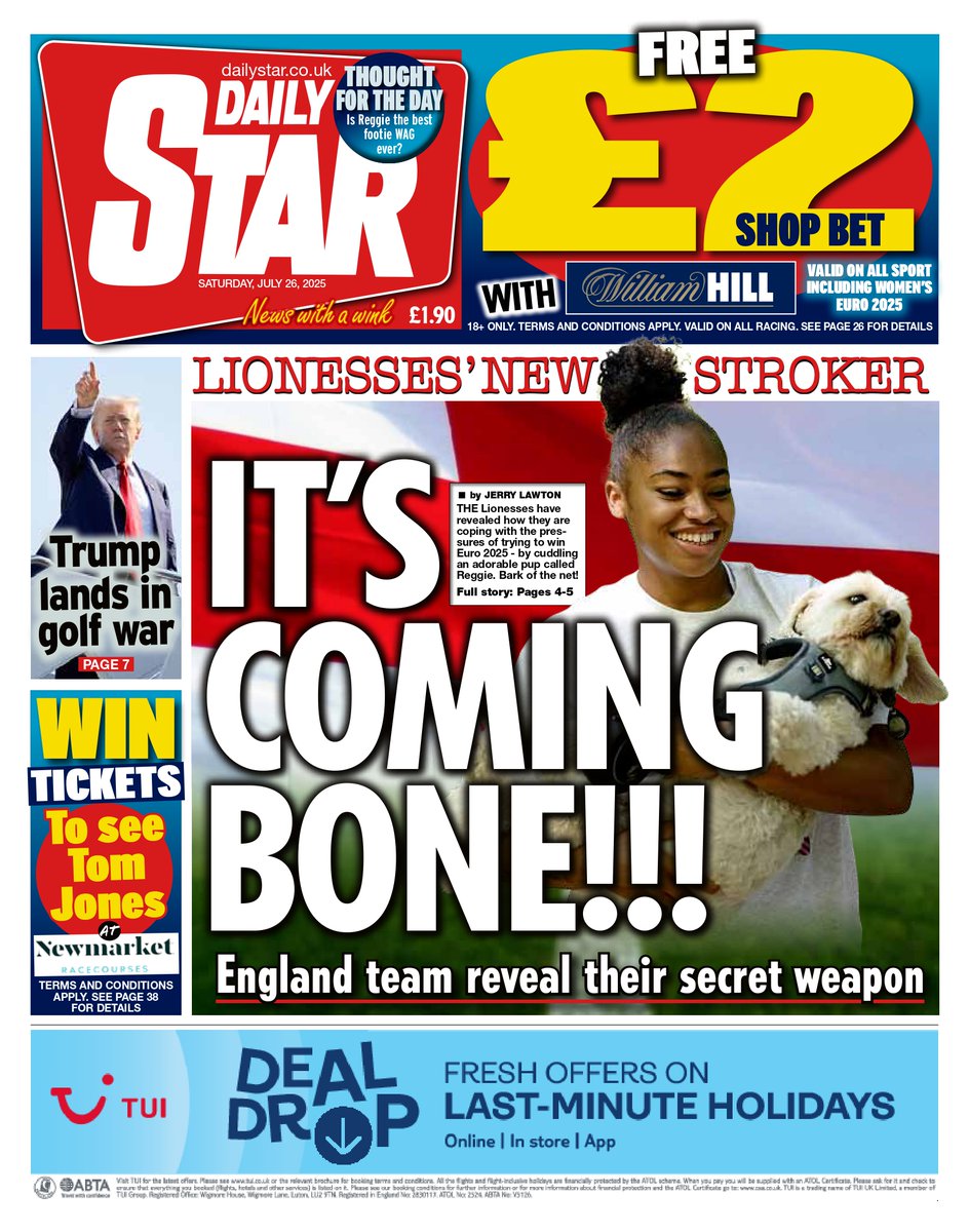 DAILY STAR: It's coming bone!!! #TomorrowsPapersToday