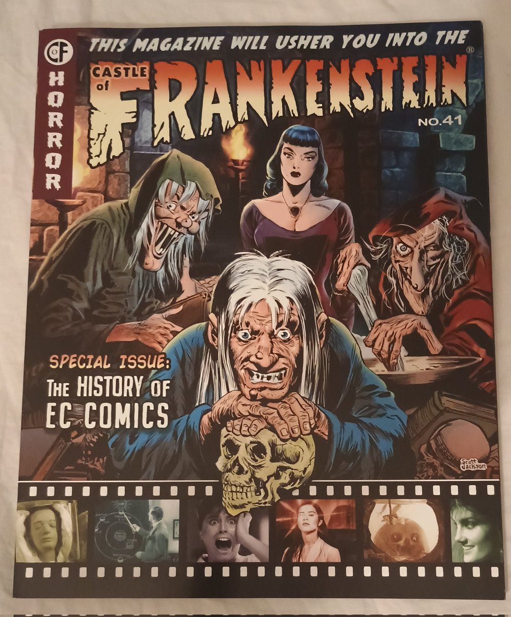 lewstringer's tweet image. One for fans of 1950s horror comics. The latest issue of Castle of Frankenstein includes a 15 page article on EC Comics. Great cover by Scott Jackson! Published by @scarymonsmag and available from comics shops. #ECcomics #horrorcomics