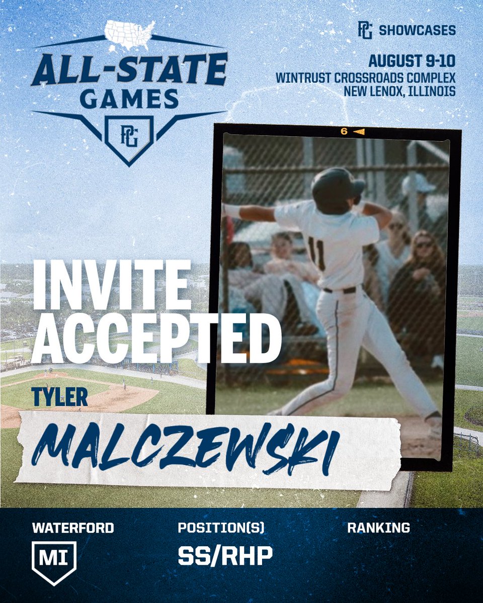 Perfect Game Illinois (@pg_illinois) on Twitter photo 🚨INVITE ACCEPTED🚨
Tyler Malczewski (MI) has accepted his invitation to head to the 2025 PG Great Lakes All-State Games in New Lenox, IL! 🔥
<a href="/PGShowcases/">PG Showcases</a> <a href="/PerfectGameUSA/">Perfect Game USA</a> 🚨INVITE ACCEPTED🚨
Tyler Malczewski (MI) has accepted his invitation to head to the 2025 PG Great Lakes All-State Games in New Lenox, IL! 🔥
<a href="/PGShowcases/">PG Showcases</a> <a href="/PerfectGameUSA/">Perfect Game USA</a>