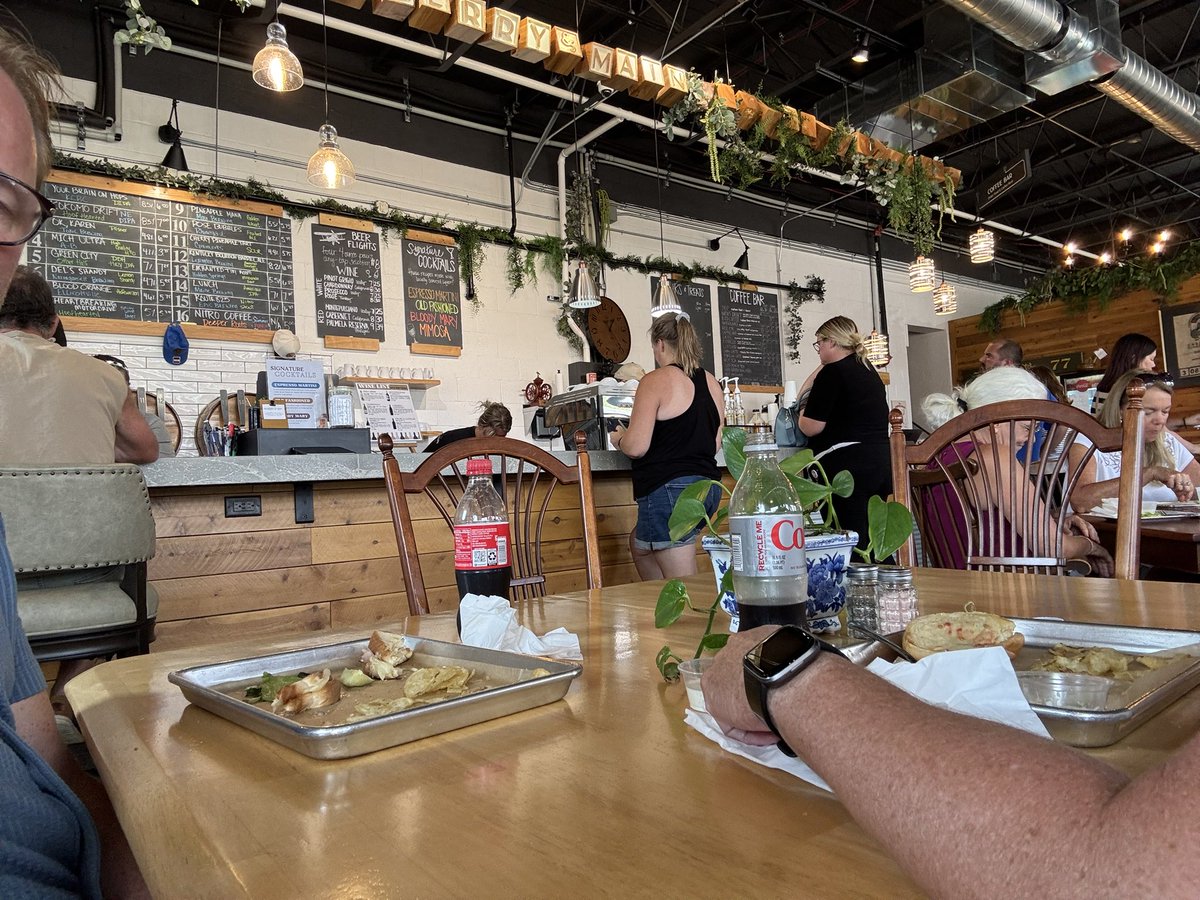 Trying to beat the heat, we did some antiquing around Brookville with a stop for lunch at Mulberry &amp; Main.  Then, in Camden at Barnes for some steak and fresh corn for dinner!!