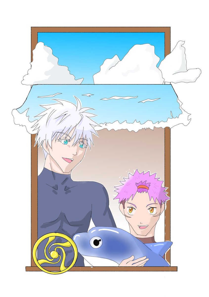 asunomonaka's tweet image. とりあえずこれでいいかな。
丸タイプも描こうと思う…モンストぽいやつ描きたい!
今回レイヤーがワケワカメになって大変だった😰
イルカ透明にしたいけど技術足りぬ!
