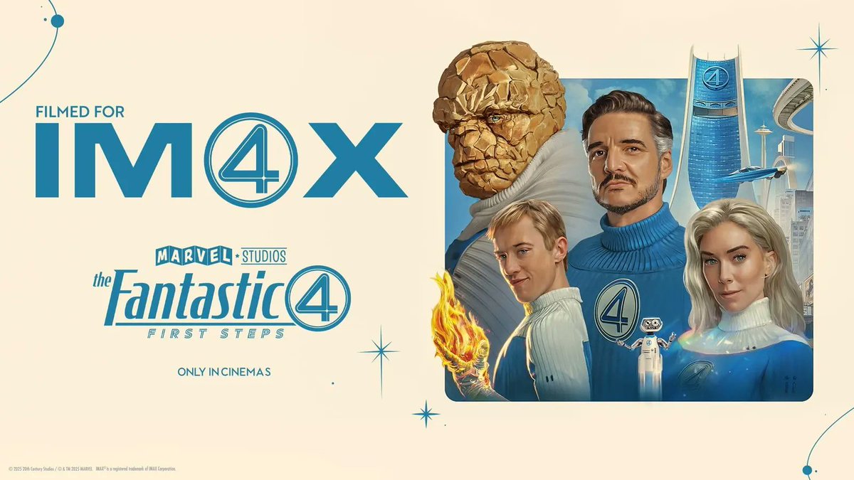 HDMOVIESOURCE's tweet image. The Fantastic Four: First Steps (2025) - IMAX Quick Thoughts
The Fantastic Four: First Steps is the best Marvel movie of the year. In fact, it's the best Marvel movie I've seen since Endgame. It's also the best comic book movie of the year.
Sure, it has some cringe Marvel…