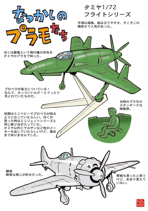 懐かしのプラモ・タミヤの震電 