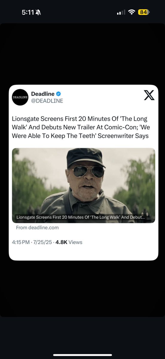 This experience at <a href="/Comic_Con/">Comic-Con International</a> has been absolutely fucking magical. Thank you thank you thank you to the con, to the incredible attendees, and to <a href="/Lionsgate/">lionsgate</a> for bringing <a href="/jointhelongwalk/">The Long Walk</a> here. I'm so lucky to have been able to write for this wonderful cast and director.