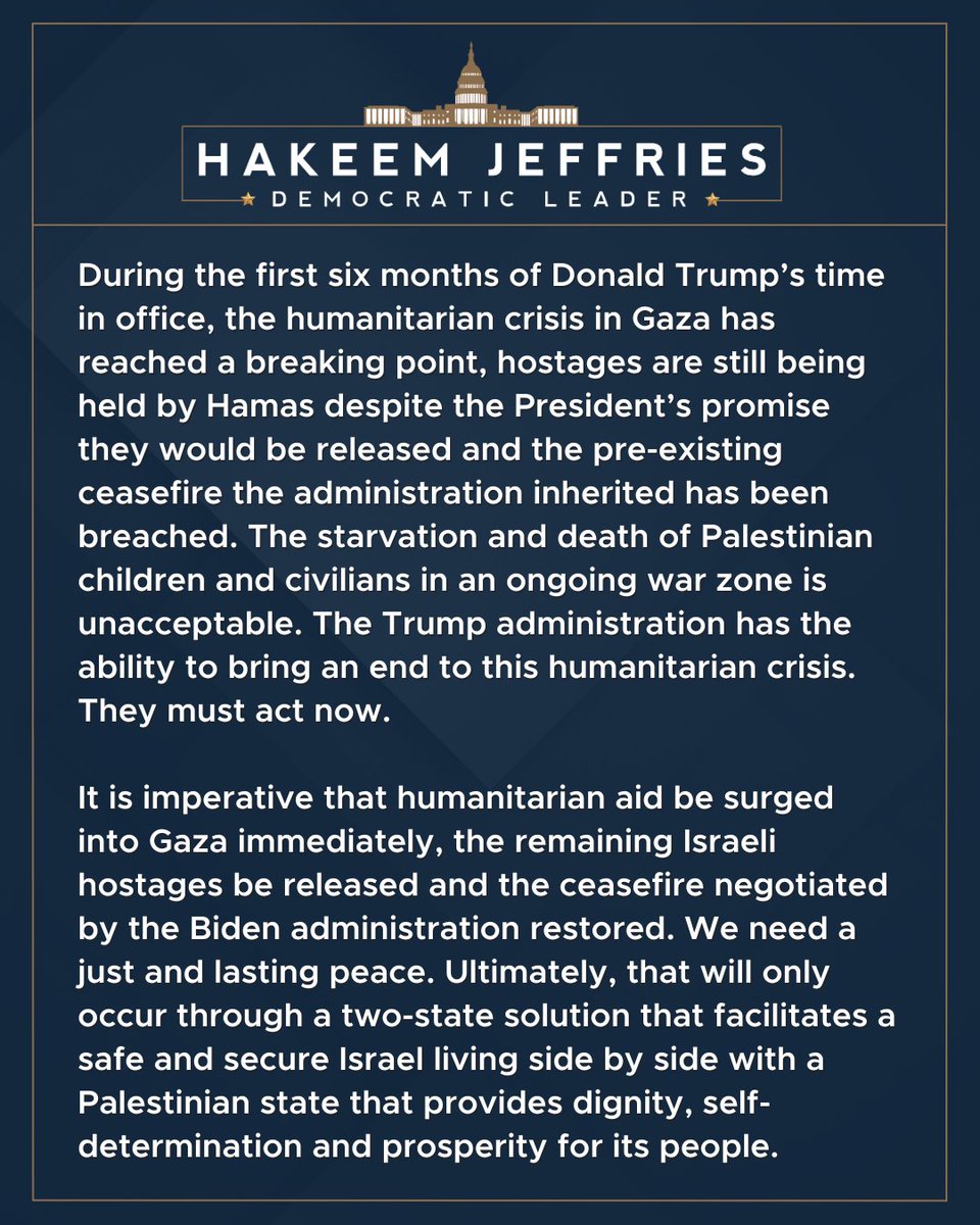 Statement on the Humanitarian Crisis in Gaza.