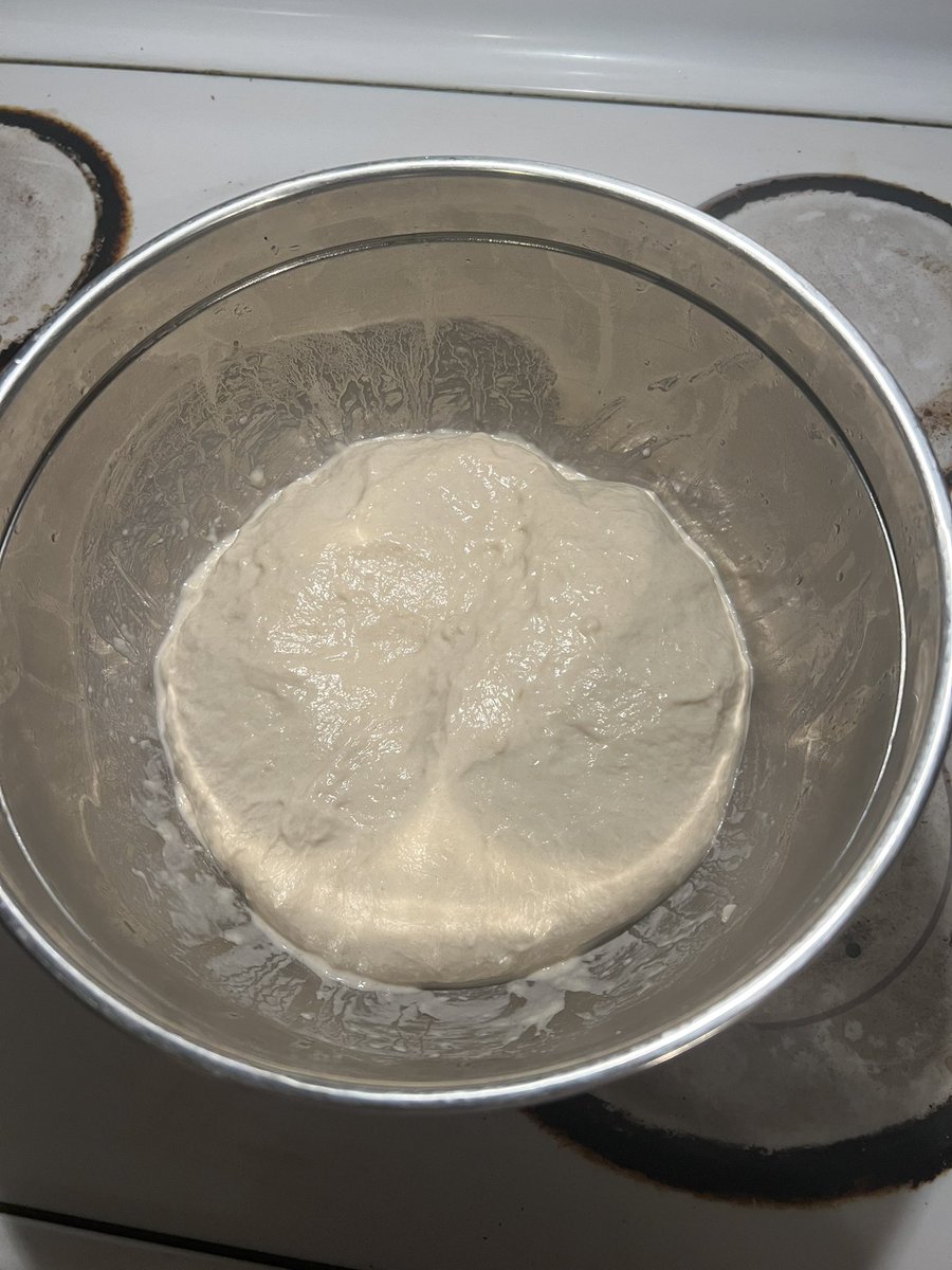 Dirty_Harambe's tweet image. The pizza dough is rising, growing, amassing, swelling, inflating, enbiggielargening. My guests for tomorrow's movie night will have the best pizza I have ever eaten, if I do say so myself.