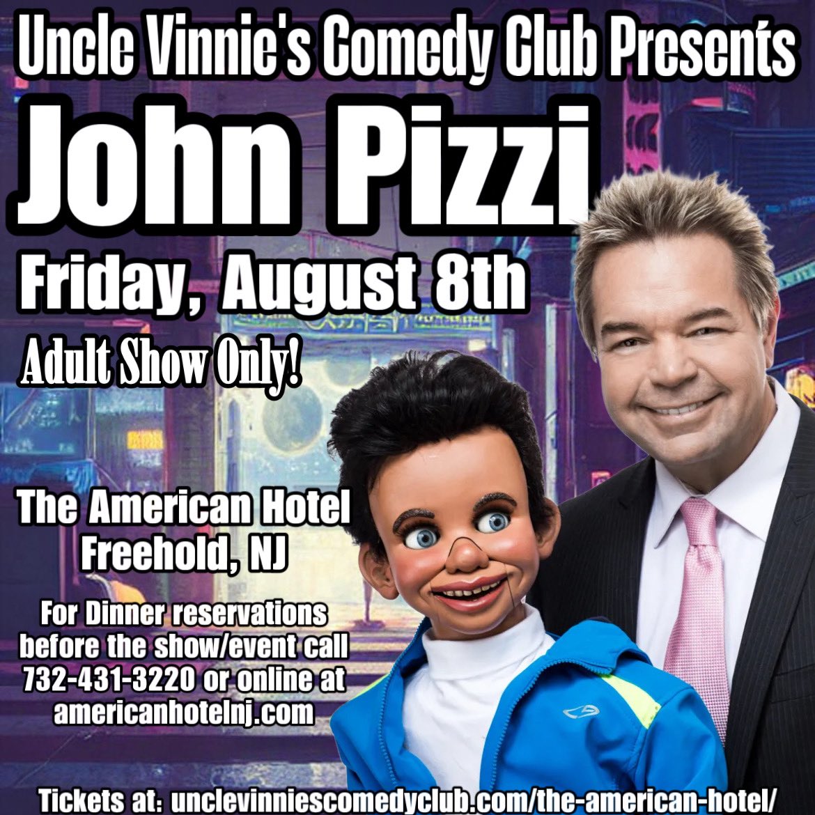 Next up at The American Hotel is John Pizzi!  Get your tickets at ci.ovationtix.com/35774/producti…