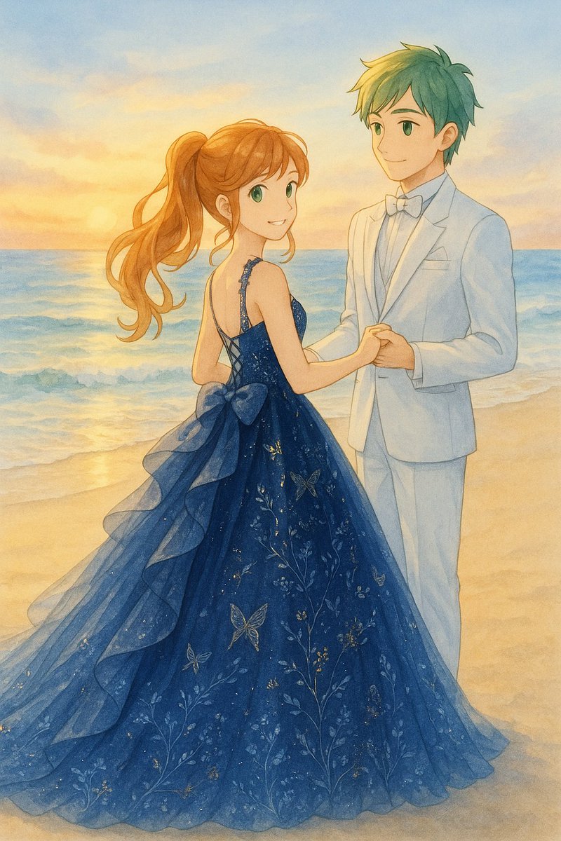 azumin1725's tweet image. 【朝の海🌅、ふり返る君と】
ちさ
「ふふっ、ちゃんと見ててね?」
蘭太郎
「……っす、ずっと見てたいっす」
朝の光にきらめく、夜空を舞う蝶のドレスと君の柔らかな笑顔
ふたりの始まりにふさわしい、静かで特別な朝——
#ダンガンロンパ
#ちさ蘭記録_物語のワンシーン
