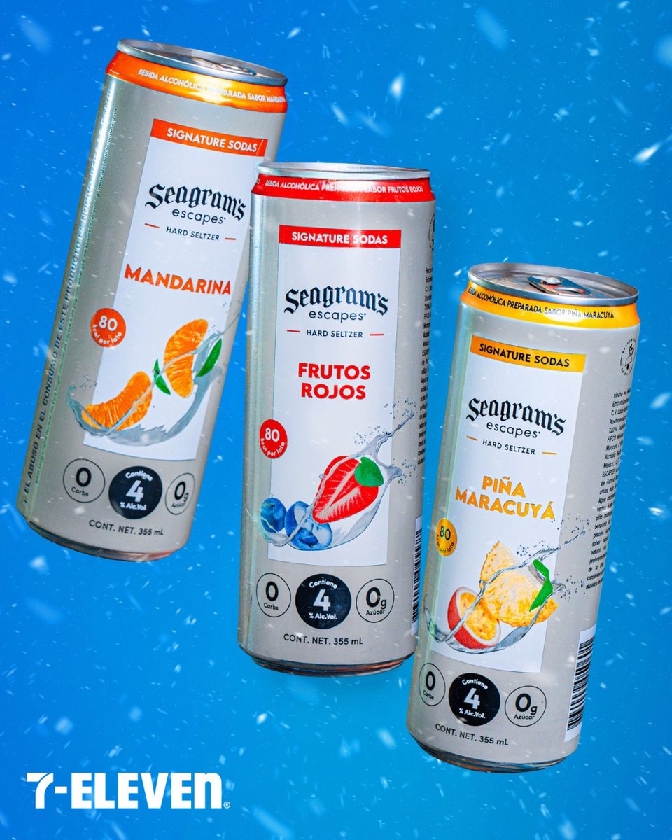 7ElevenMexico's tweet image. ¿Con qué rolitas acompañarían estos drinks en finde? 🎶🍹Mientras le piensan, cáiganle al Seven, aprovechen la promo y cancelen el calor. 🧊