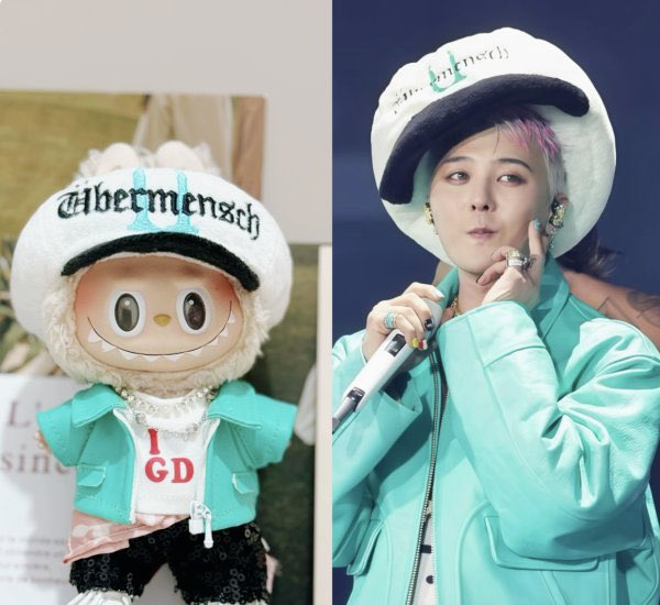 Labubu 服 GD コンサート　スーツ　Gdragon コスチューム ぬい服 GD with G-Dragon ラブブ ベビー服 17cm スーツ 二代目