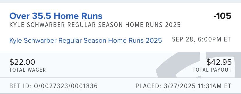 Kyle Schwarber just hit his season over in home runs 

It’s not even August