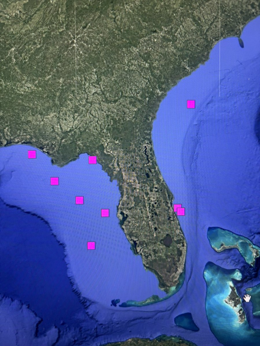 DrGuttridge's tweet photo. How r the sharks doing from our @sharkweek show ? Every pink dot is a hammerhead shark 👊 some have travelled into the GOM 🙌 @ForrestGalante @savingtheblue #sharkweek If you
would like to support our research you can buy a bracelet and follow our sharks on @myfahlo 👊💪🔥 https://t.co/21ISy7uyRk