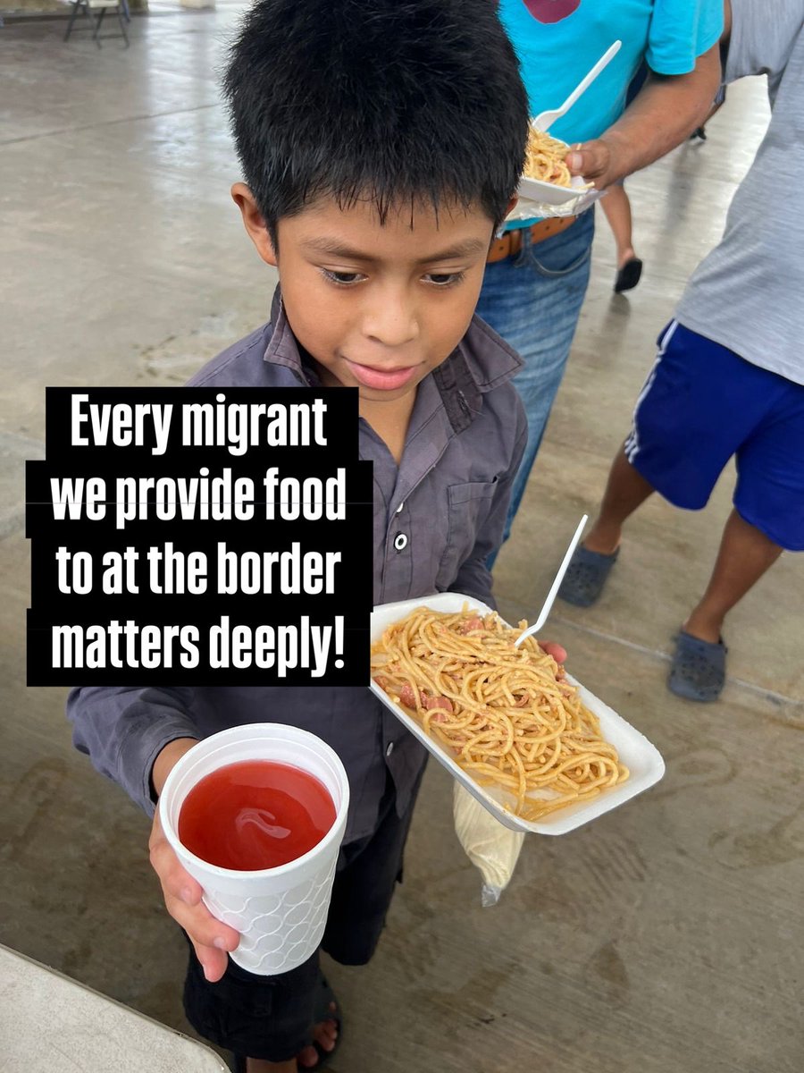 TheImmCoalition's tweet image. Every migrant we provide food to at the border matters deeply!
What another productive day providing essentials to people in need. 🙏🏽 🙌